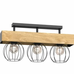 Sklep Kaja Lampa sufitowa łącząca drewno i drut LX 1638 MENTON | Kaja Oświetlenie Store