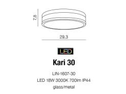 Sklep Kaja Lampa sufitowa do łazienki okrągły plafon LED AZ4258 z serii KA* Lampy Do Łazienki|Plafony Klasyczne