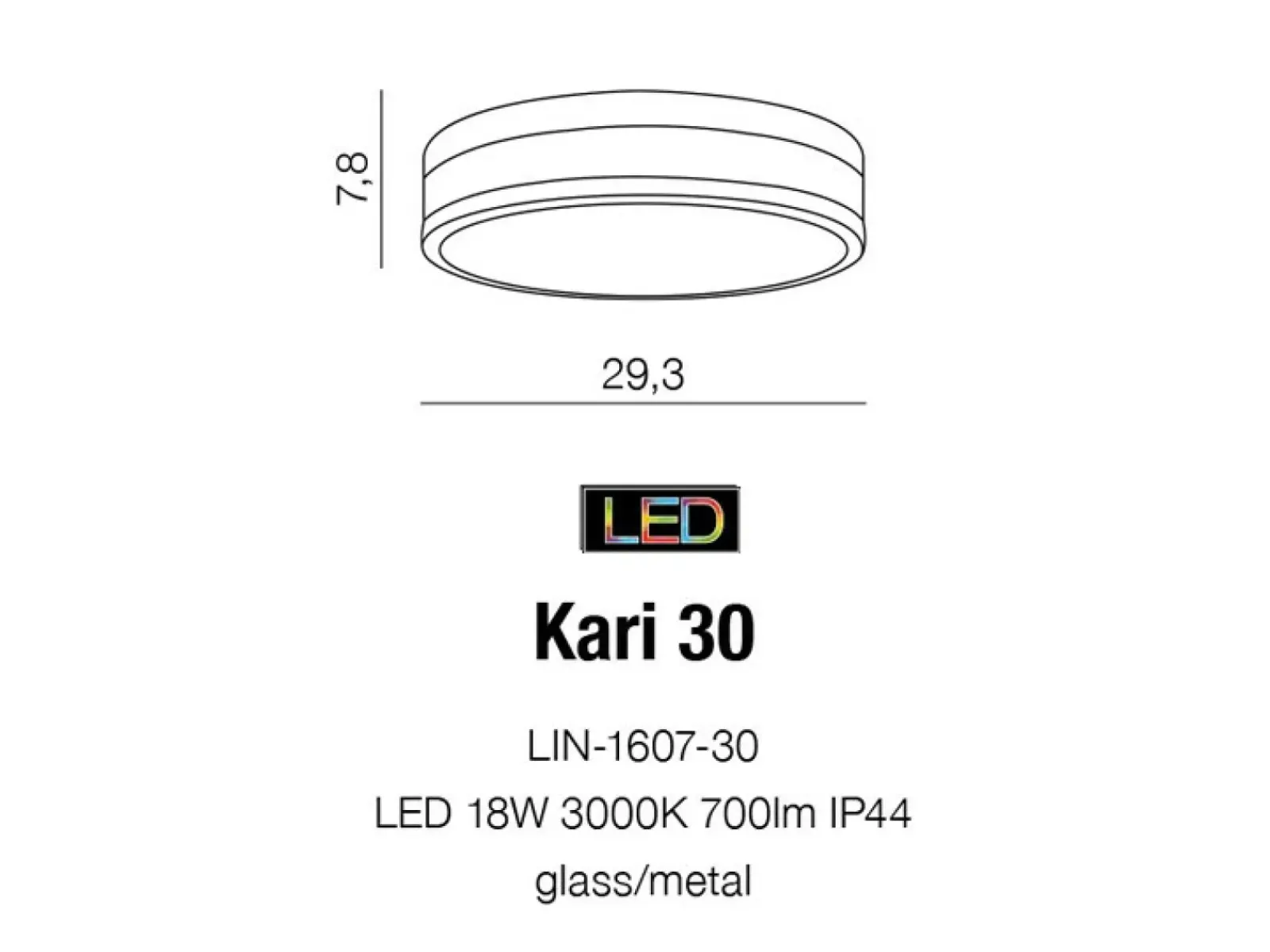 Sklep Kaja Lampa sufitowa do łazienki okrągły plafon LED AZ4258 z serii KA* Lampy Do Łazienki|Plafony Klasyczne