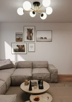 Sklep Kaja Lampa sufitowa do salonu modern glamour 1233/6 z serii MAGNUM | Kaja Fashion