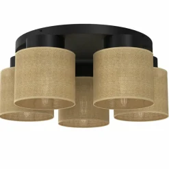 Sklep Kaja Lampa sufitowa do salonu w stylu rustykalnym LX 5210 JUTE | Kaja Flash Sale