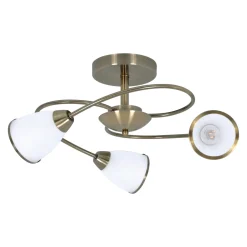 Sklep Kaja Lampa sufitowa do sypialni K-JSL-6059/3 AB PLATO | Kaja Oświetlenie* Randole Tradycyjne|Żyrandole Tradycyjne - Retro