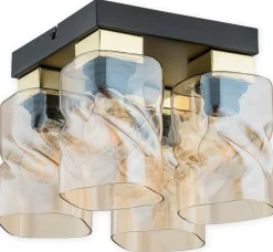 Sklep Kaja Lampa sufitowa do sypialni O2965 P4 CZA ZL MERU | Kaja Oświetlenie Flash Sale