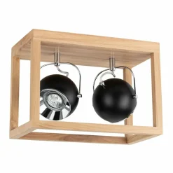 Sklep Kaja Lampa sufitowa drewniana skrzynka z reflektorami 5224274 ROY | Kaja Best Sale