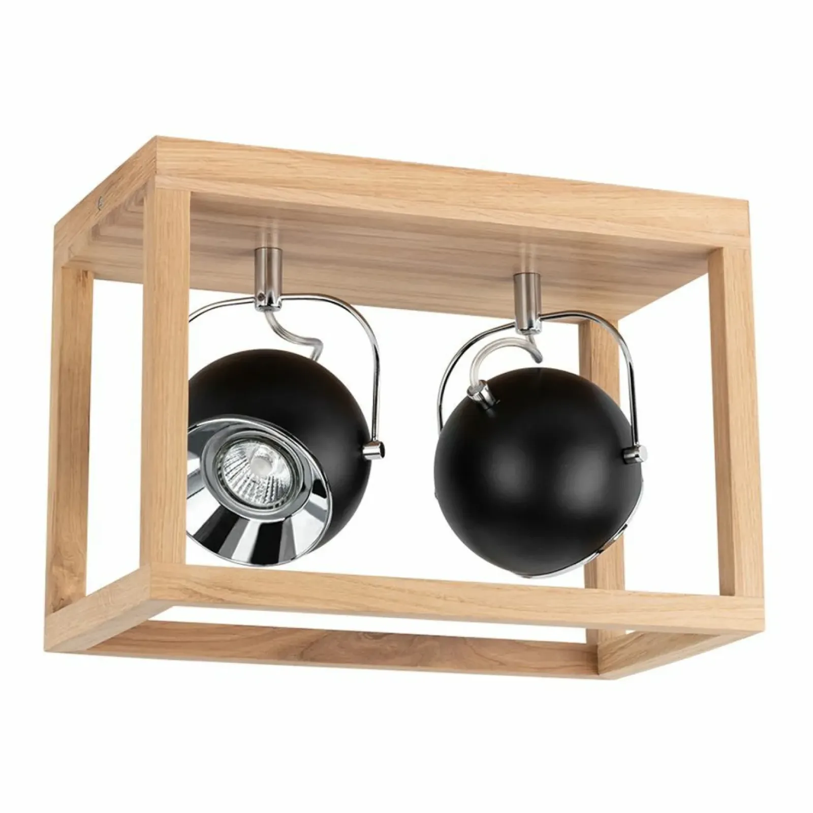 Sklep Kaja Lampa sufitowa drewniana skrzynka z reflektorami 5224274 ROY | Kaja Best Sale