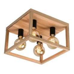 Sklep Kaja Lampa sufitowa drewniana skrzynka w stylu boho 9154474 KAGO | Kaja New