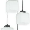 Sklep Kaja Lampa sufitowa geometryczne klosze O2975 W4 CZA + BIA | Kaja Discount