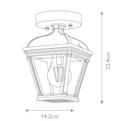 Sklep Kaja Lampa sufitowa, idealna do altany BAYVIEW-PORCH-BK z serii BAYVIEW* Plafony Zewnętrzne