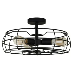 Sklep Kaja Lampa sufitowa imitująca wentylator MXM-2580/3 BK RAYO | Kaja* Plafony Nowoczesne|Randole Tradycyjne