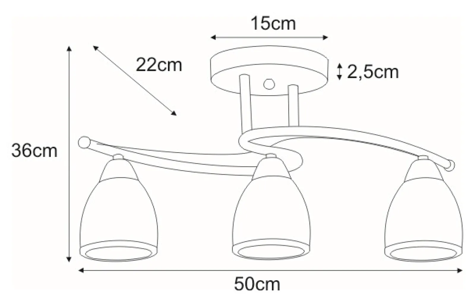 Sklep Kaja Lampa sufitowa K-JSL-8090/3 AB z serii SAMIRA | Kaja Oświetlenie* Randole Tradycyjne|Żyrandole Tradycyjne - Retro