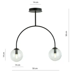 Sklep Kaja Lampa sufitowa, konstrukcja w kształcie półokręgu 1286/2 z serii ARCHI Store