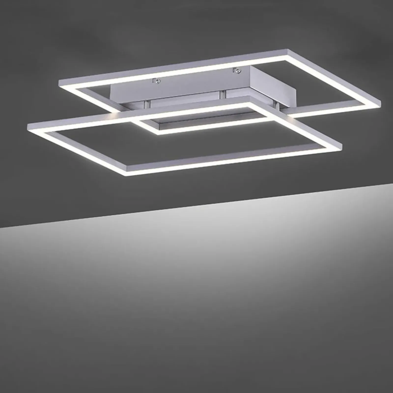 Sklep Kaja Lampa sufitowa LED - dwa prostokąty 8192-55 z serii INIGO | Kaja szary Online