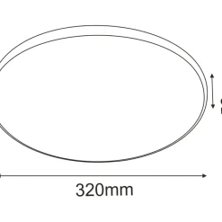 Sklep Kaja Lampa sufitowa LED ciepłe światło ⌀32cm 3000K ANT 1062 IKA | Kaja* Lampy Led|Lampy Do Łazienki
