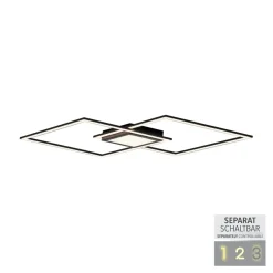 Sklep Kaja Lampa sufitowa LED o ciepłej barwie światła 14695-18 z serii ASMIN czarny Clearance