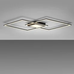 Sklep Kaja Lampa sufitowa LED o ciepłej barwie światła 14695-18 z serii ASMIN czarny Clearance