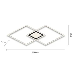 Sklep Kaja Lampa sufitowa LED o ciepłej barwie światła 14695-18 z serii ASMIN czarny Clearance