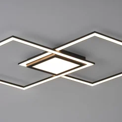 Sklep Kaja Lampa sufitowa LED o ciepłej barwie światła 14695-18 z serii ASMIN czarny Clearance