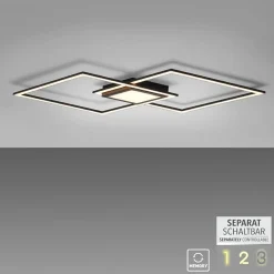 Sklep Kaja Lampa sufitowa LED o ciepłej barwie światła 14695-18 z serii ASMIN czarny Clearance