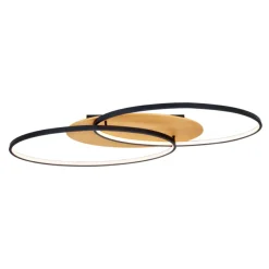 Sklep Kaja Lampa sufitowa LED z drewnem, do salonu PLF-93439-24W-WO PORASO | Kaja Online