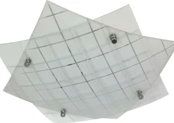 Sklep Kaja Lampa sufitowa LED z kloszem w kratkę 10-30146 DUBLOS | Kaja* Lampy Led