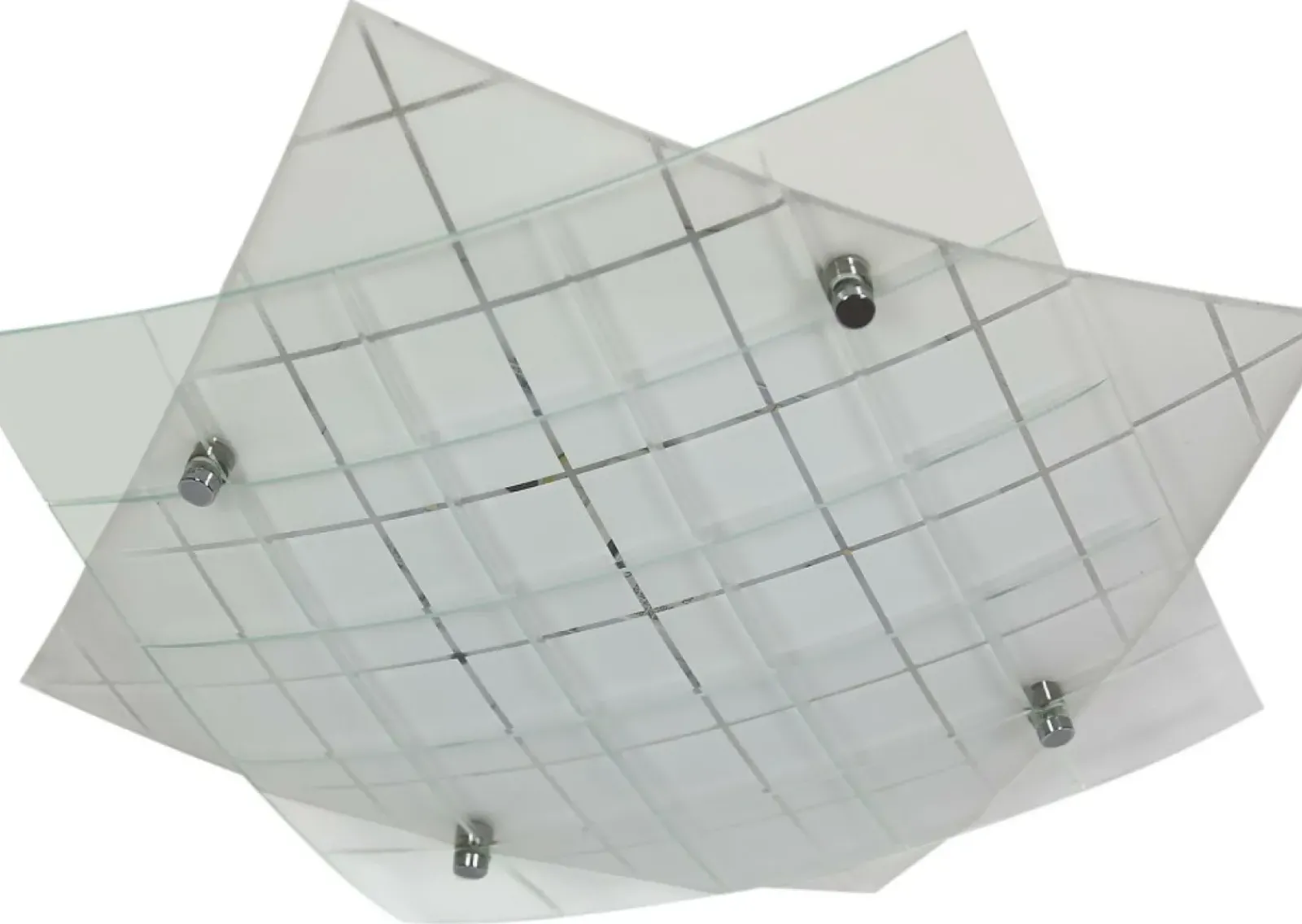 Sklep Kaja Lampa sufitowa LED z kloszem w kratkę 10-30146 DUBLOS | Kaja* Lampy Led