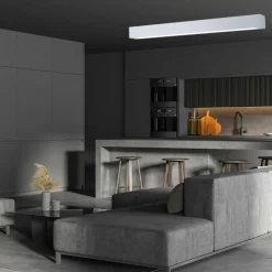 Sklep Kaja Lampa sufitowa listwa LED 120cm LP-7001/1C WH 120 36 CCT IBROS | Kaja* Lampy Led|Plafony Nowoczesne