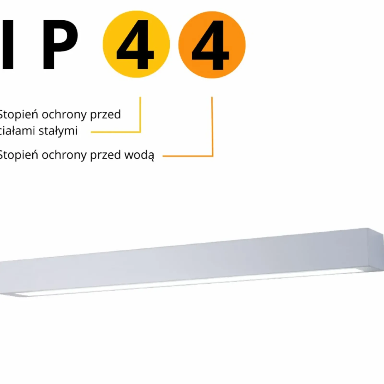 Sklep Kaja Lampa sufitowa listwa LED 120cm LP-7001/1C WH 120 36 CCT IBROS | Kaja* Lampy Led|Plafony Nowoczesne