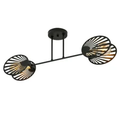 Sklep Kaja Lampa sufitowa, metalowe ażurowe osłony 1181/2 z serii TALIA | Kaja czarny Shop