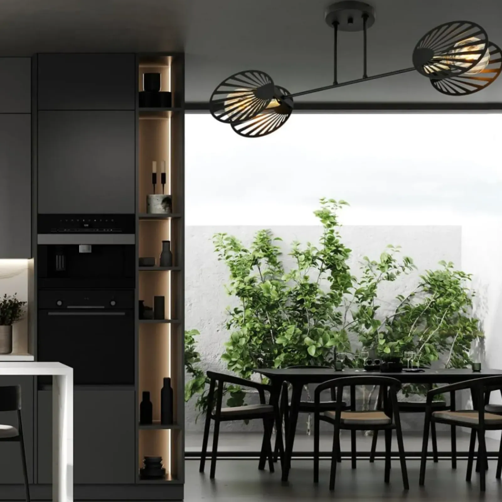 Sklep Kaja Lampa sufitowa, metalowe ażurowe osłony 1181/2 z serii TALIA | Kaja czarny Shop