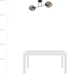 Sklep Kaja Lampa sufitowa, metalowe ażurowe osłony 1181/2 z serii TALIA | Kaja czarny Shop