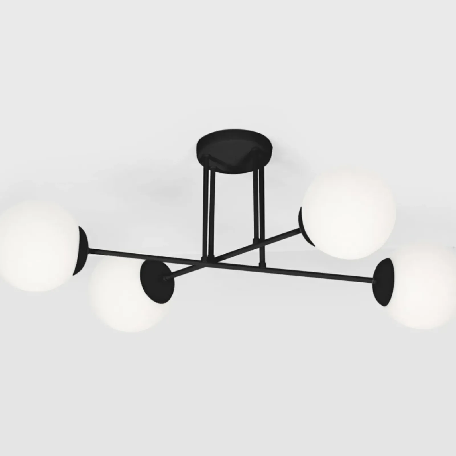 Sklep Kaja Lampa sufitowa na cztery mleczne klosze K-4924 | Kaja Oświetlenie Outlet