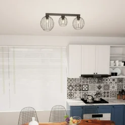Sklep Kaja Lampa sufitowa na listwie, trzy źródła światła 1371/3 z serii NEST czarny Outlet