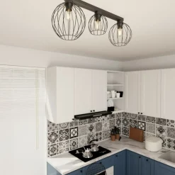 Sklep Kaja Lampa sufitowa na listwie, trzy źródła światła 1371/3 z serii NEST czarny Outlet