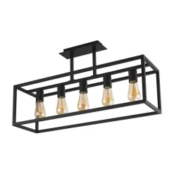Sklep Kaja Lampa sufitowa na pięć źródeł światła 9047 | Kaja Oświetlenie czarny Store
