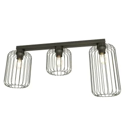 Sklep Kaja Lampa sufitowa na podłużnej listwie 1367/3 z serii BARN czarny New