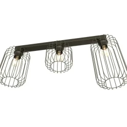 Sklep Kaja Lampa sufitowa na podłużnej listwie 1367/3 z serii BARN czarny New