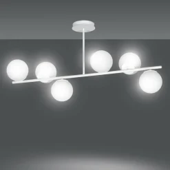 Sklep Kaja Lampa sufitowa na sztywnym zwisie, białe klosze 1021/6 BIOR | Kaja biały New