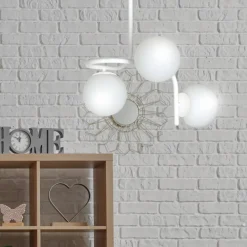 Sklep Kaja Lampa sufitowa na sztywnym zwisie, do kuchni 1031/3 KALF | Kaja biały Fashion
