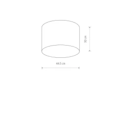 Sklep Kaja Lampa sufitowa natynkowa, wysokość 30 cm, 9683 | Kaja Oświetlenie szary Cheap