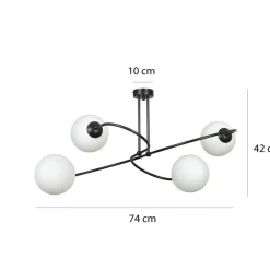 Sklep Kaja Lampa sufitowa o ciekawym kształcie oprawy 734/4B | Kaja Oświetlenie Clearance