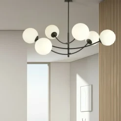 Sklep Kaja Lampa sufitowa o obłych kształtach, białe kule 1102/6 HUNTER | Kaja New