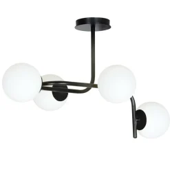 Sklep Kaja Lampa sufitowa o obłym kształcie, białe klosze 1030/4A KALF | Kaja Discount