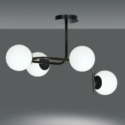 Sklep Kaja Lampa sufitowa o obłym kształcie, białe klosze 1030/4A KALF | Kaja Discount
