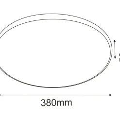 Sklep Kaja Lampa sufitowa, okrągły plafon ⌀38cm 4000K ANT 1065 IKA | Kaja* Lampy Led|Lampy Do Łazienki