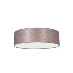 Sklep Kaja Lampa sufitowa, plafon o średnicy 50 cm MLP7586 z serii ZIGGY | Kaja Oświetlenie* Plafony Klasyczne