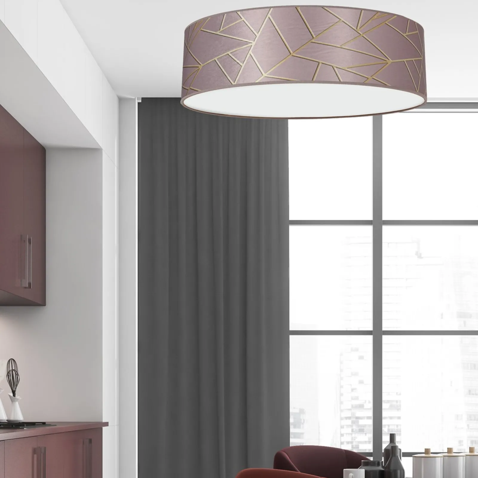 Sklep Kaja Lampa sufitowa, plafon o średnicy 50 cm MLP7586 z serii ZIGGY | Kaja Oświetlenie* Plafony Klasyczne