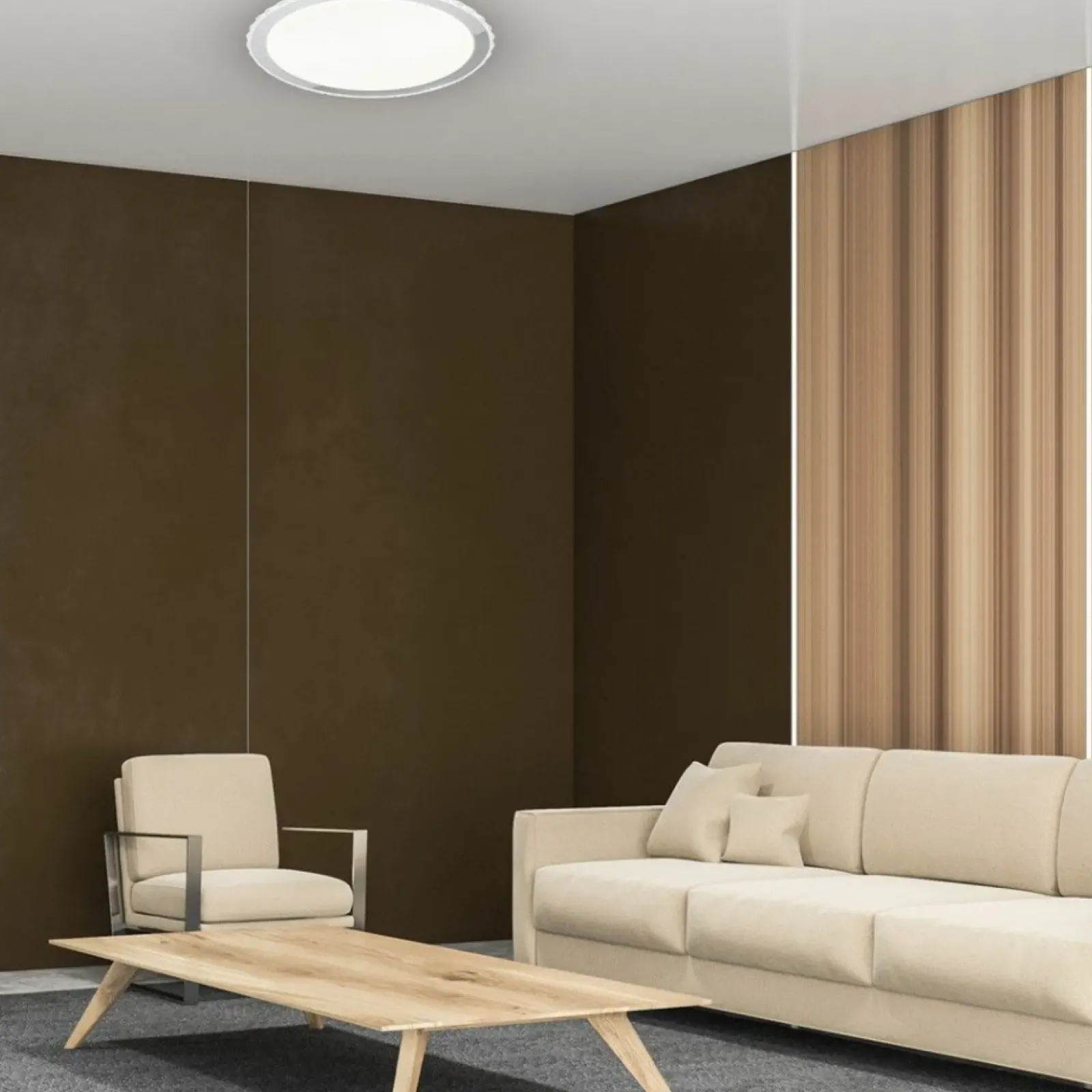 Sklep Kaja Lampa sufitowa, plafon z wbudowanym ledem ML4222 z serii LAYLA | Kaja Oświetleni* Lampy Led|Plafony Nowoczesne