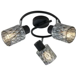 Sklep Kaja Lampa sufitowa, spirala ze szklanymi kloszami 98-27405 z serii BILL | Kaja Oświe czarny Shop