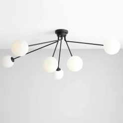 Sklep Kaja Lampa sufitowa szeroka czarna do salonu 1082PL_K1 HOLM | Kaja Zadzwońporabattel.783200183(8-16)/mailsklep@kaja.com.pl Flash Sale