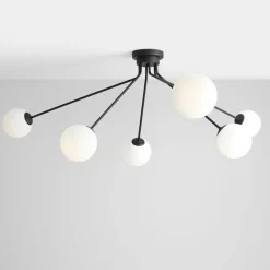 Sklep Kaja Lampa sufitowa szeroka czarna do salonu 1082PL_K1 HOLM | Kaja Zadzwońporabattel.783200183(8-16)/mailsklep@kaja.com.pl Flash Sale